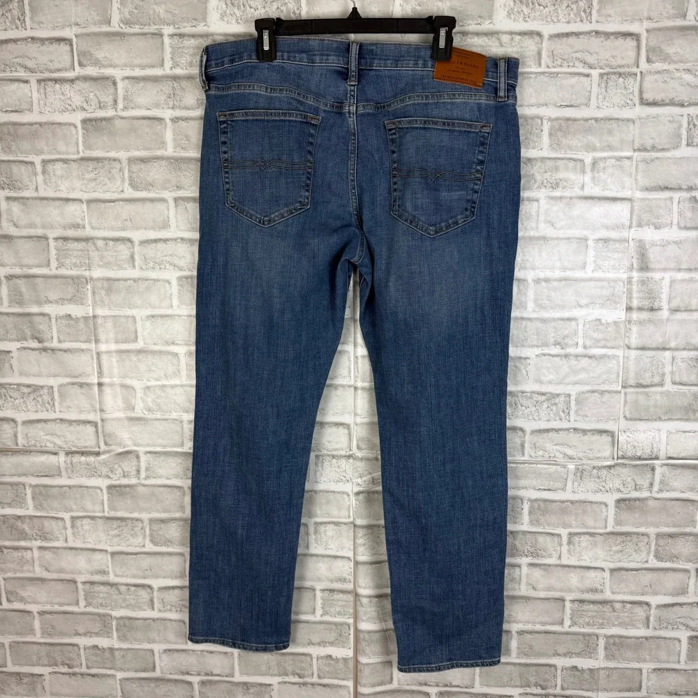 Lucky Brand 121 Slim Jeans Mens 38x30 Medium Wash Blue Denim Straight Leg Pants